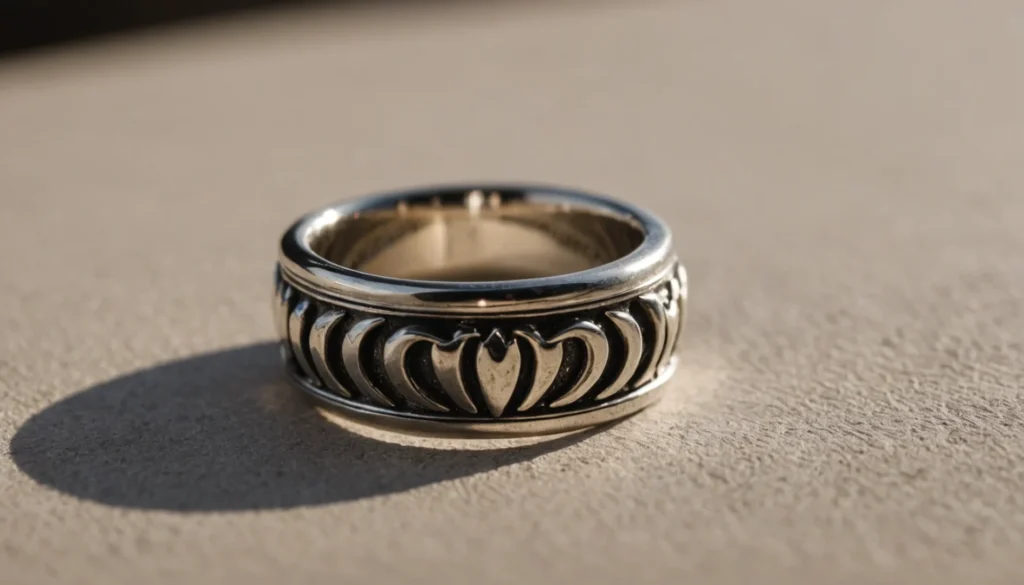 bague en metal dent