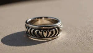 bague en metal dent